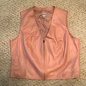 Ladies genuine leather vest